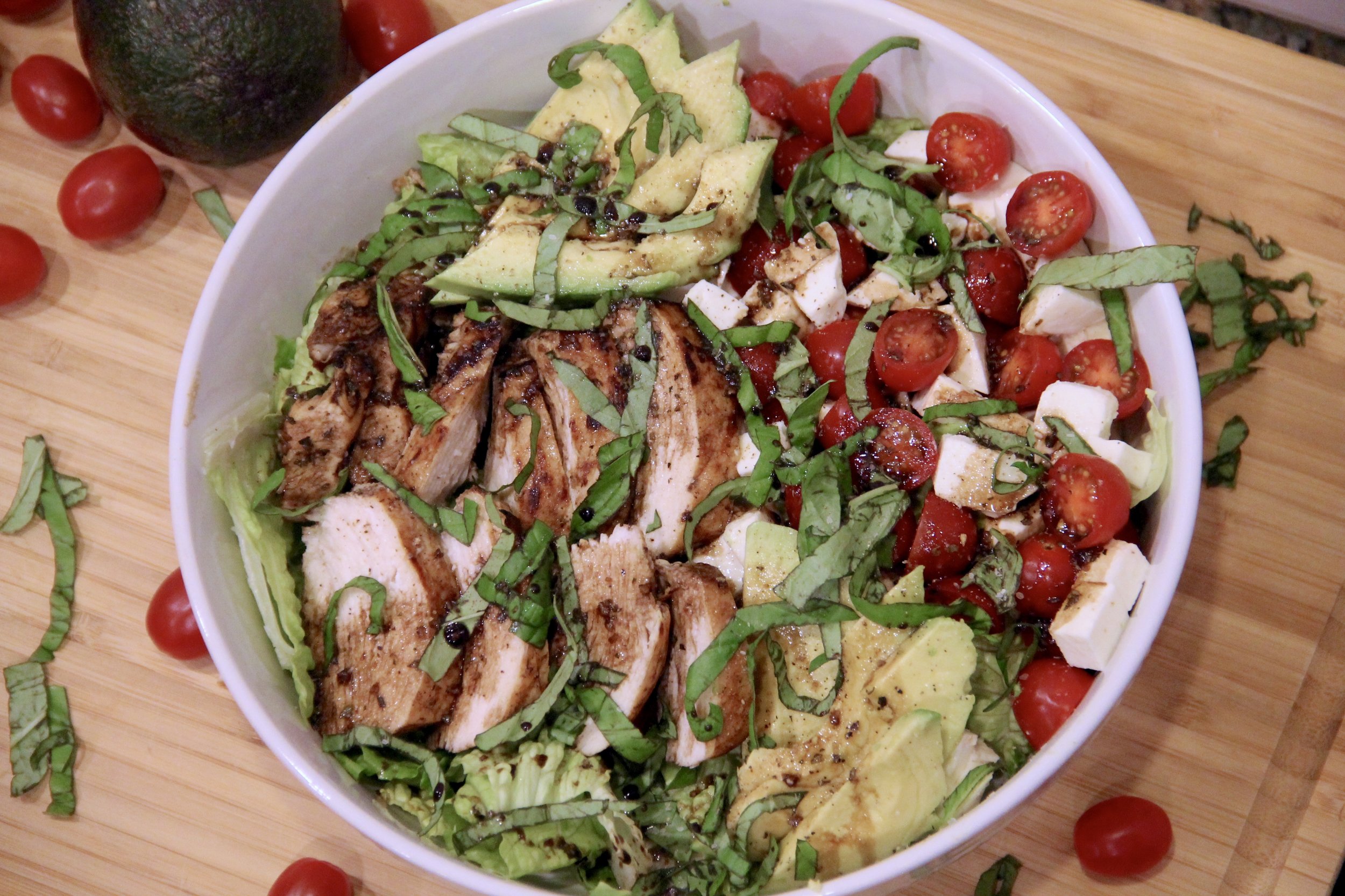 CHICKEN AVOCADO CAPRESE SALAD