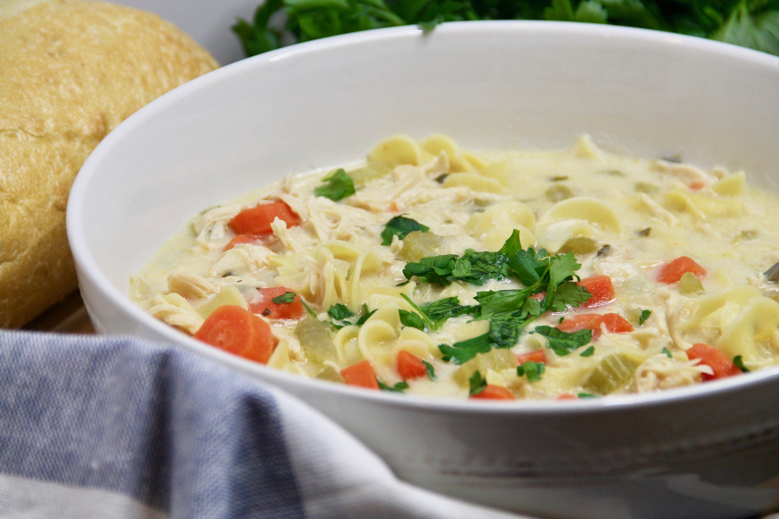 CREAMY CHICKEN NOODLE SOUP