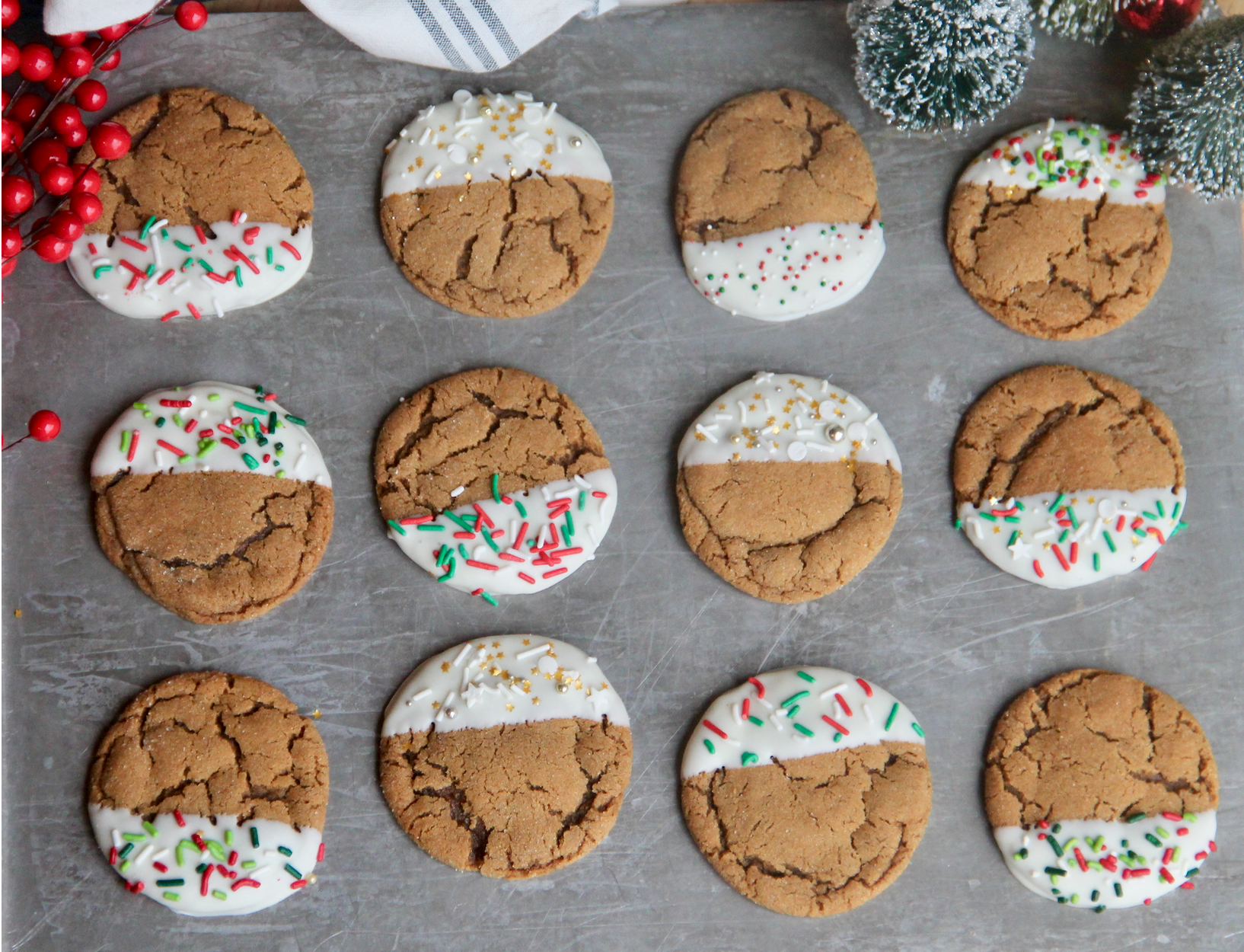 GINGER MOLASSES COOKIES