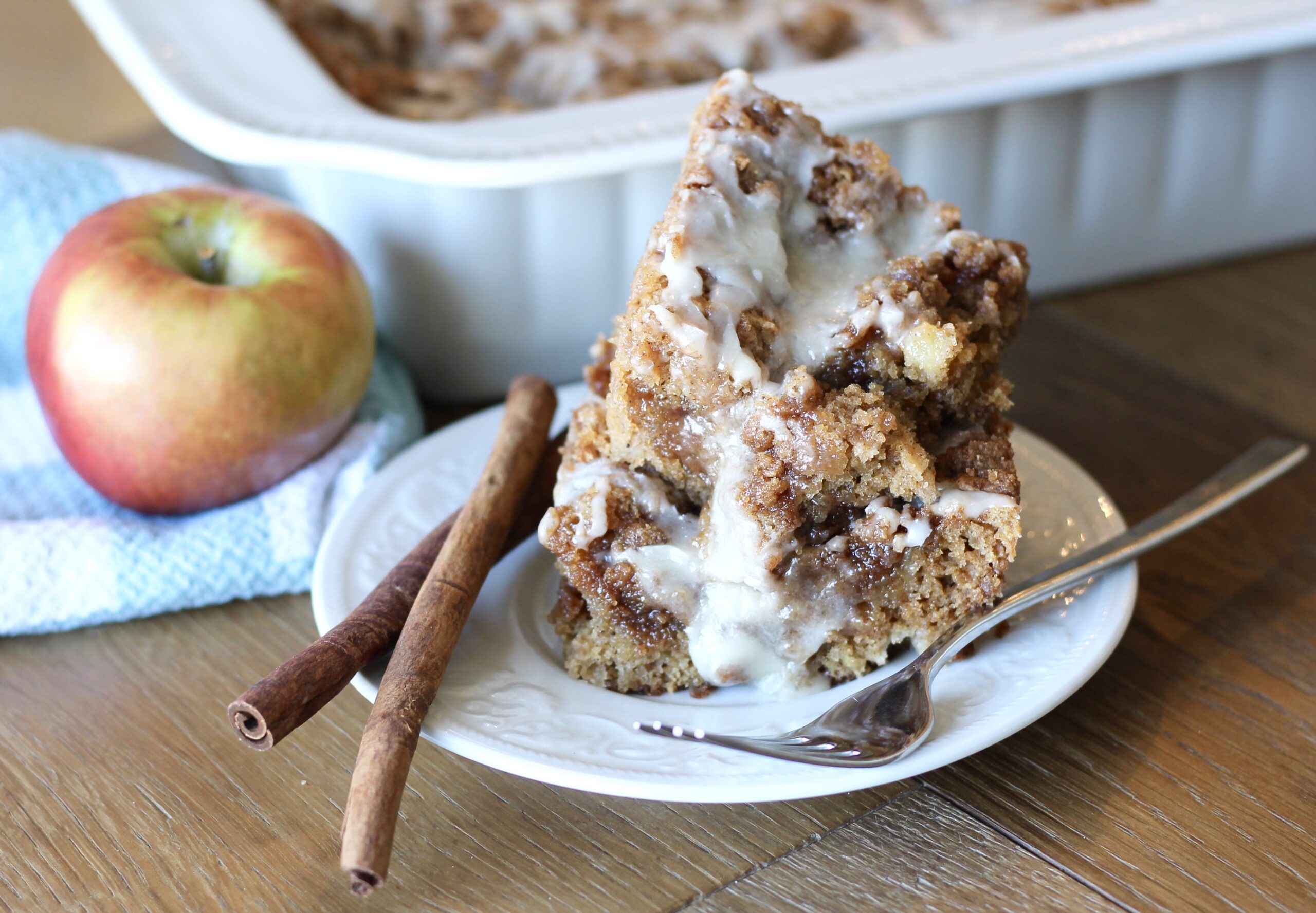 Apple Cake with Cinnamon Streusel Topping